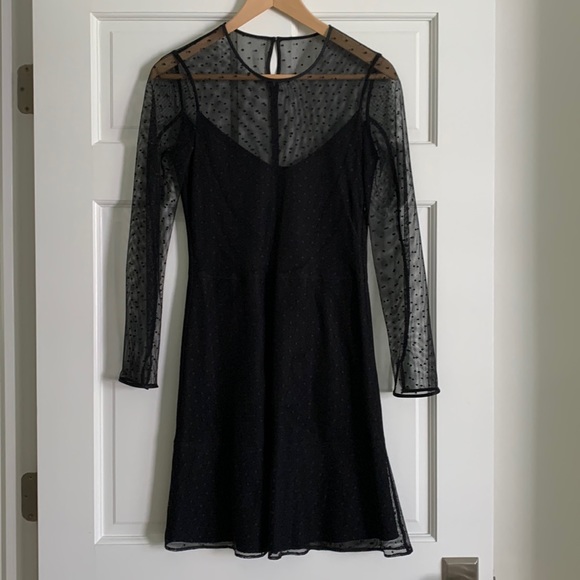 Rag & Bone Mesh Dot Cocktail Dress 2 - Picture 1 of 3